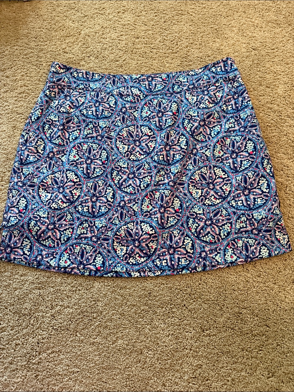 Vineyard Vines Blue Mosaic Mini Skirt